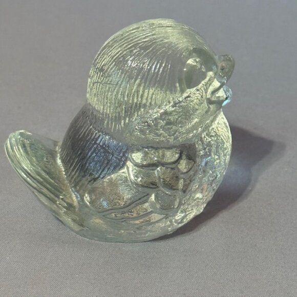 Vintage Goebel Hummel Glass Duck Anthropomorphic Smile Bird Paperweight Figurine - Picture 3 of 4
